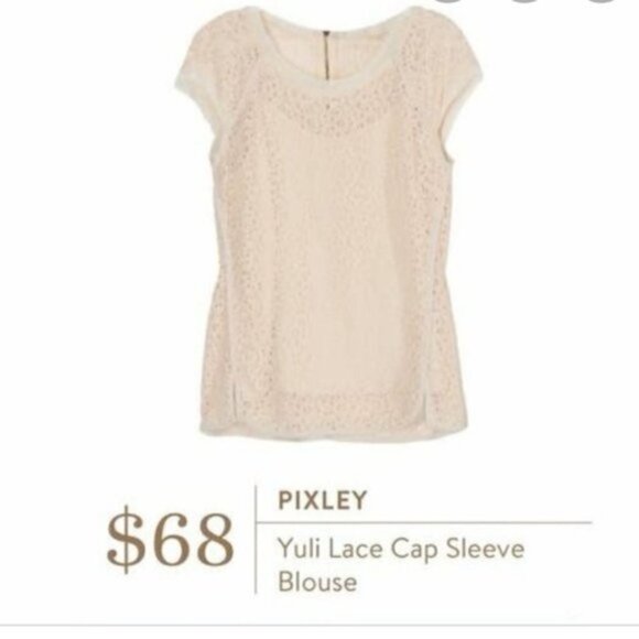 Pixley | Cream Yuli Lace Cap Sleeve Blouse Size XL - Picture 2 of 8